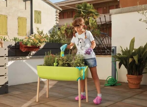 Komplekt lastele taimekast ja tööriistad, roheline
