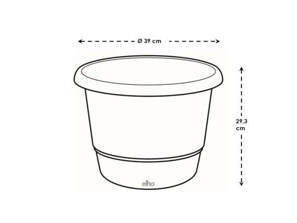 Õuepott Amiga Ø40cm antratsiit