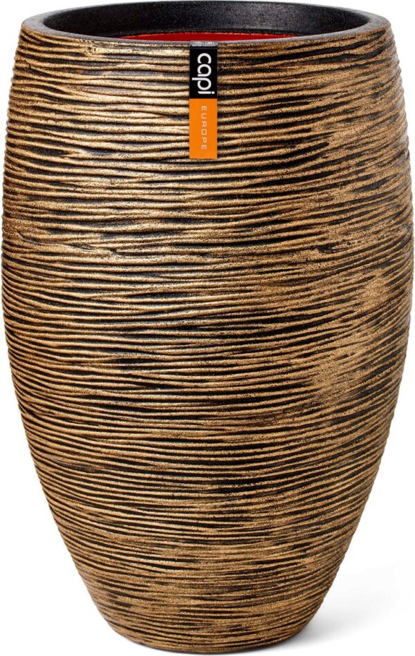 Lillepott Rib NL deluxe Ø40x h60cm kuldne