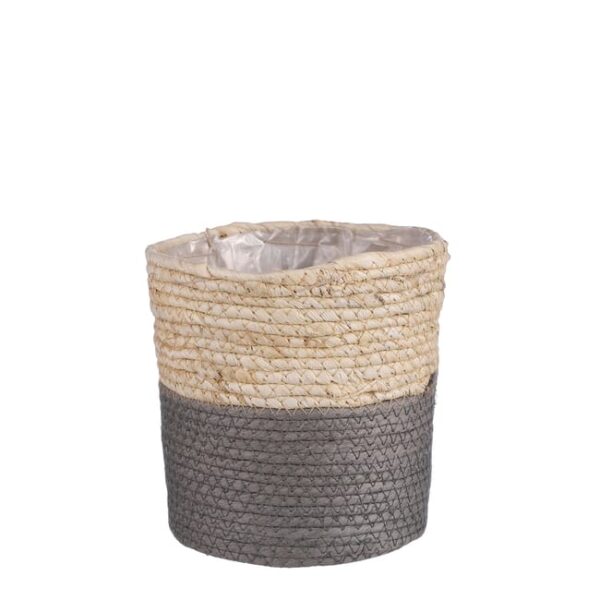 Punutud korv Rachel Ø18x h18cm punutud sisu, hall