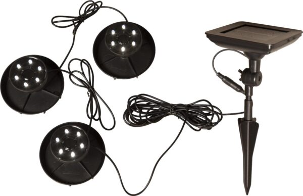 Solarvalgusti vette 6LED must 10x600x h7cm