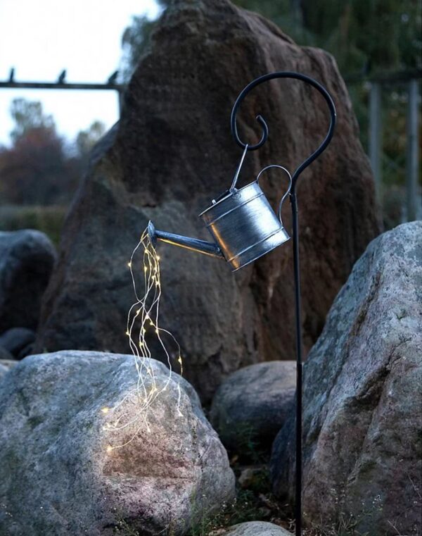 Solarvalgusti kastekann LED must 10x24x h80cm