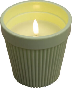 Led küünal potis 3D roheline IP44 Ø11x h11cm