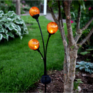 Solarvalgusti Trieste 3LED must 14x22x h70cm