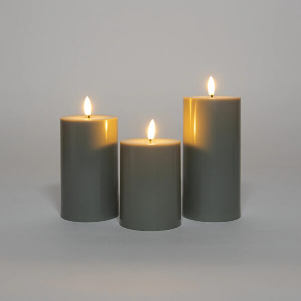 Led küünalde komplekt roheline IP44 Ø7,5x h10/12,5/15cm