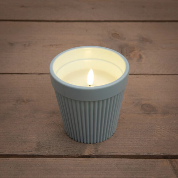 Led küünal potis 3D sinine IP44 Ø11x h11cm