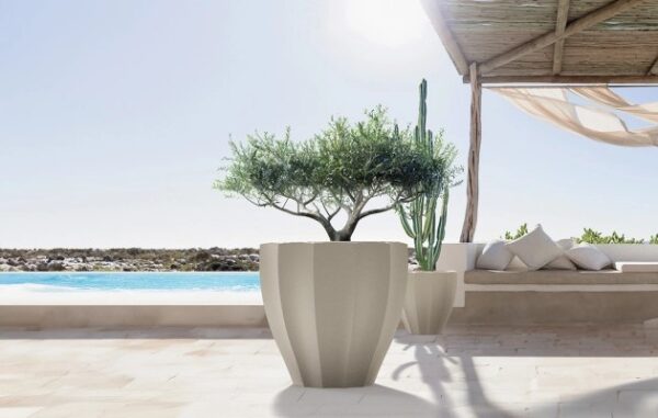 Lillepott Rona Ø80x h72cm beež