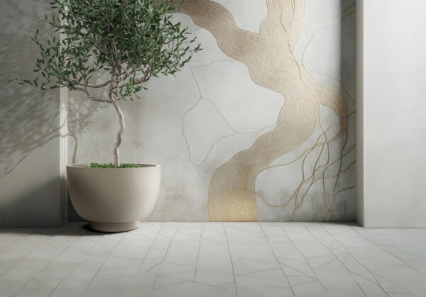 Lillepott Vemo Round Ø40x h26cm beež