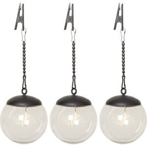 Solarvalgusti Globus rippuv LED läbipaistev 3tk/pl Ø10x h29cm