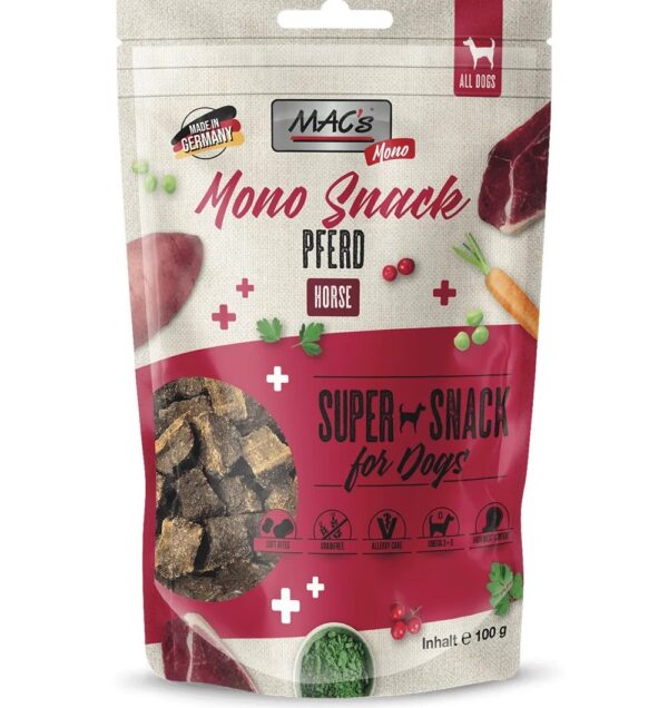 Maius koerale MAC's Mono hobuselihaga, pehme 100g