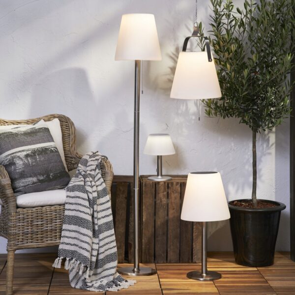 Solarlamp Solia 12LED valge 28x28x h26cm