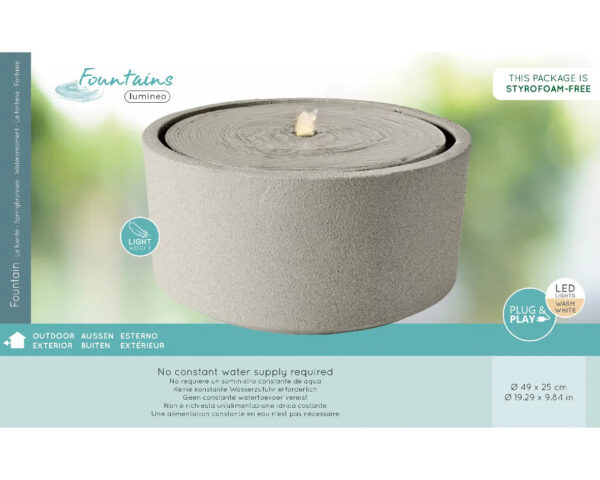 Purskkaev 6LED Ø49x h25cm kreem IP44