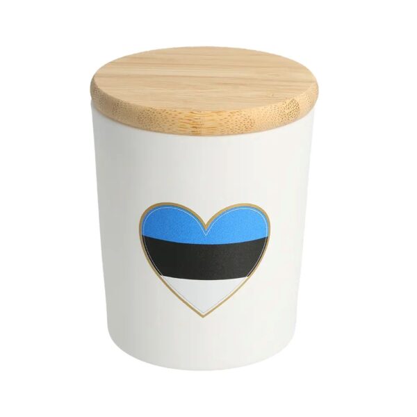 Lõhnaküünal valge kuusk Eesti lipuga 145g