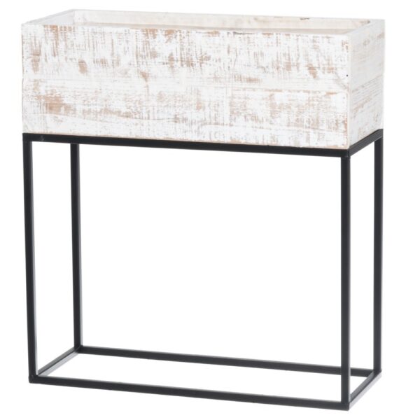 Lillepostament Rustic jalgadel valge 55x21x h60cm