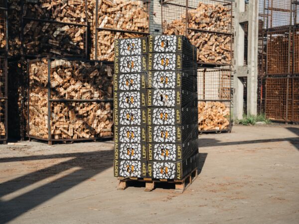 Kaminapuu lepp pappkastis 24L