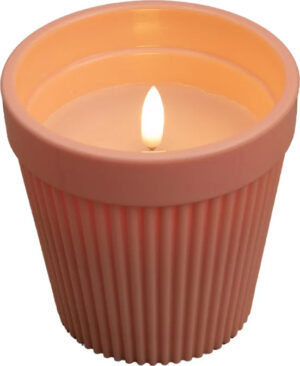 Led küünal potis 3D roosa IP44 Ø11x h11cm