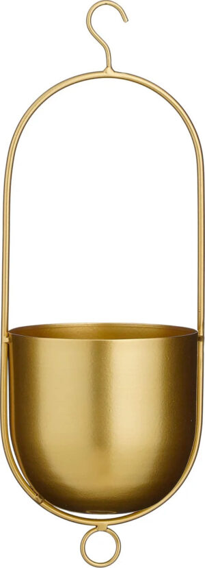 Lillepott rippuv Bob 15x14x h42cm kuldne metallist