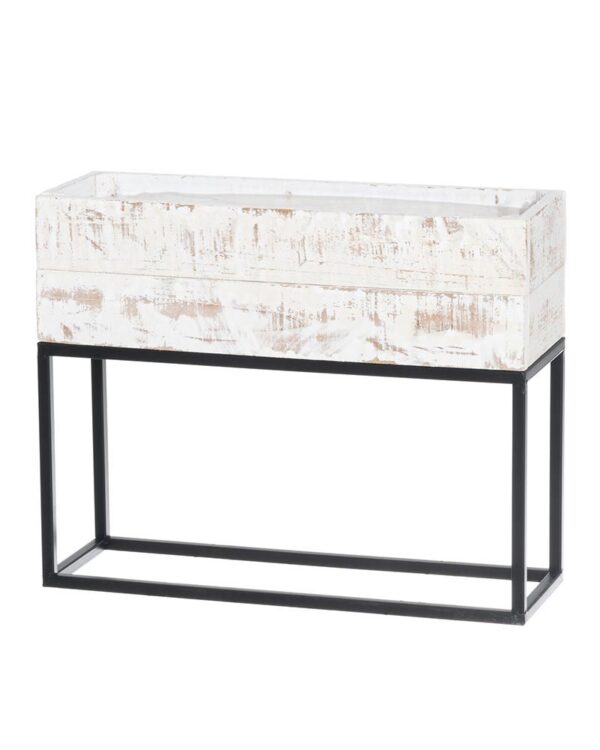 Lillepostament Rustic jalgadel valge 50x16x h40cm