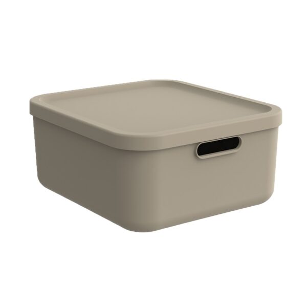 Hoiukast kaanega Albula cappuccino 20L, 39,5x35,5x h17,7cm