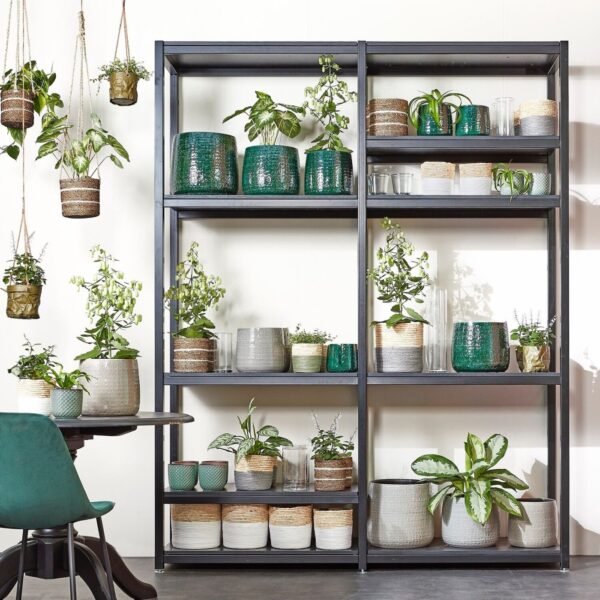 Punutud korv Rachel Ø12x h12cm punutud sisu, hall