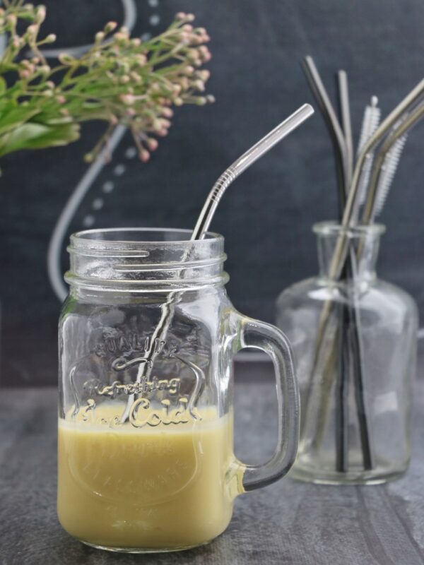 Joogikõrred metallist, 3tk, hõbe - puhastushari