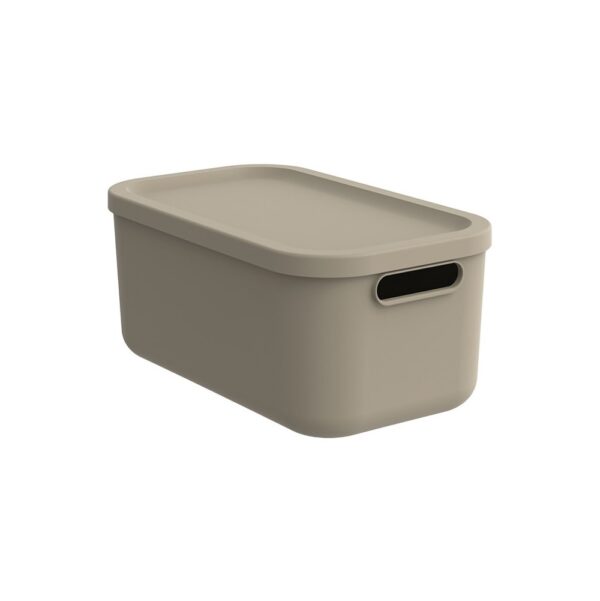 Hoiukast kaanega Albula cappuccino 12L, 39,5x23,5x h17,7cm