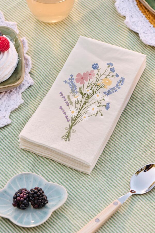 Salvrätik suvelilled 40x40cm beež 16tk/pk