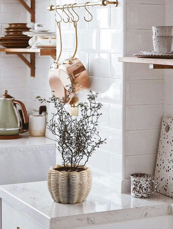 Lillepott merekarp Ø19x h15cm kreem