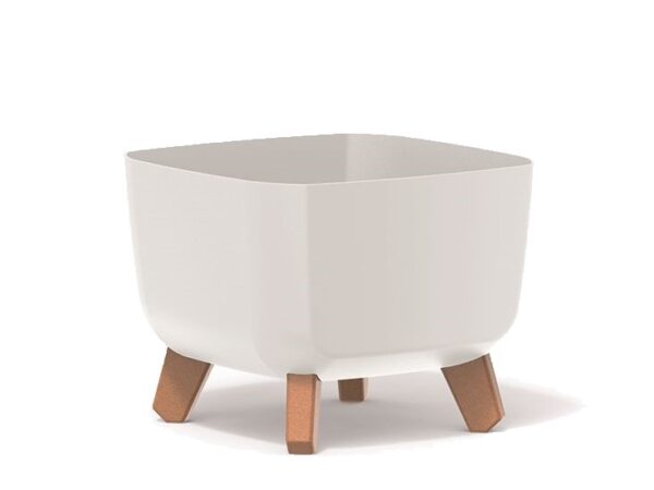 Lillepott Gracia jalgadel 39x39x h27cm valge