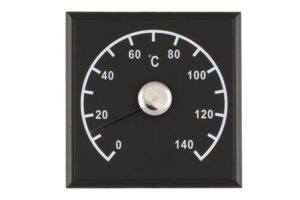 Sauna termomeeter must 12x12cm