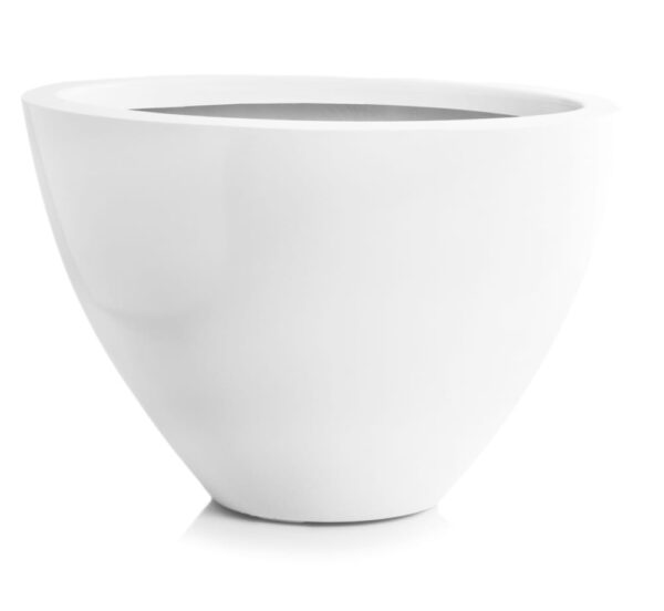 Õuepott Oval Ø55x28x h35cm valge