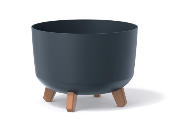 Lillepott Gracia jalgadel Ø39x h25cm antratsiit