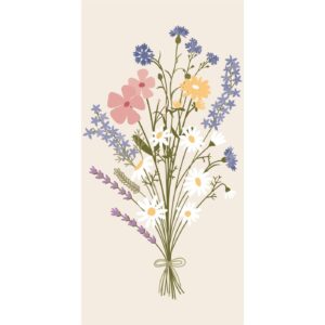 Salvrätik suvelilled 40x40cm beež 16tk/pk