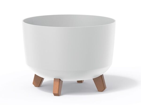 Lillepott Gracia jalgadel Ø39x h25cm valge