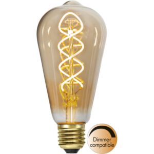 Elektripirn LED E27 ST64 Decoled Spiral Amber