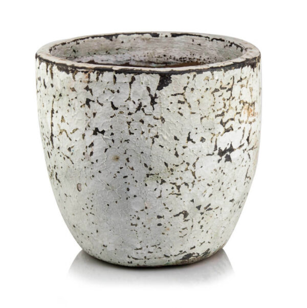 Õuepott Pragunev Ø37x h33cm valge