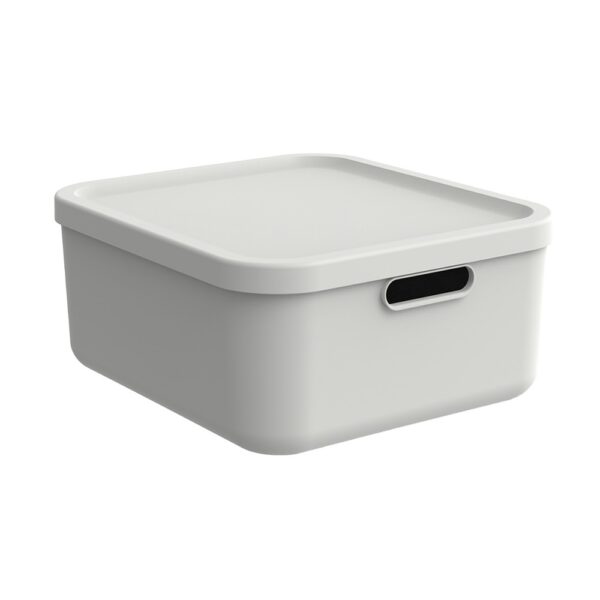 Hoiukast kaanega Albula valge 20L, 39,5x35,5x h17,7cm