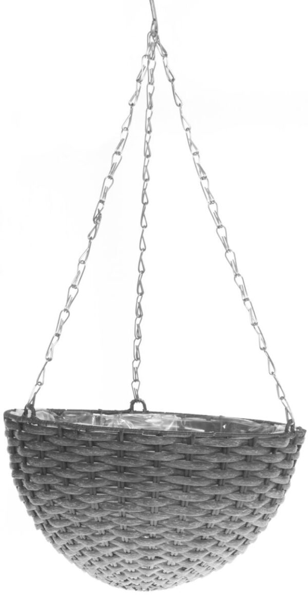 Punutud rippampel Onyx Ø30x h16cm kile sisu hall