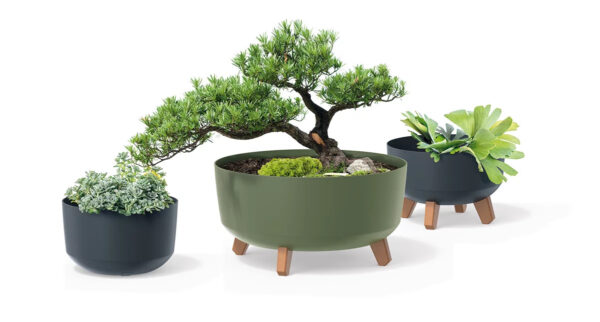 Lillepott Gracia jalgadel Ø39x h25cm antratsiit