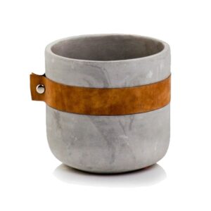 Lillepott pruuni paelaga Ø14x h13cm hall