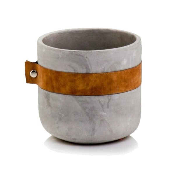 Lillepott pruuni paelaga Ø14x h13cm hall