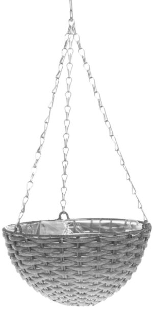 Punutud rippampel Onyx Ø25x h13cm kile sisu hall