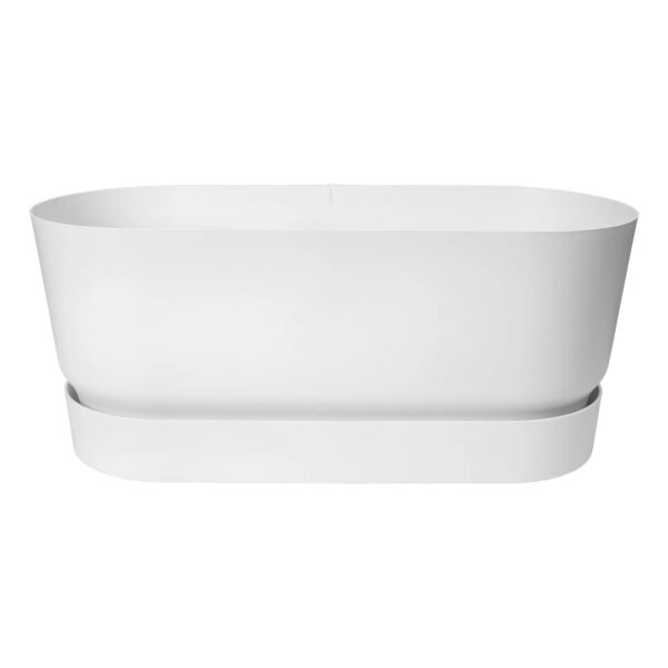 Rõdukast Greenville Terrace Trough alusega ratastel Ø80cm 57L valge