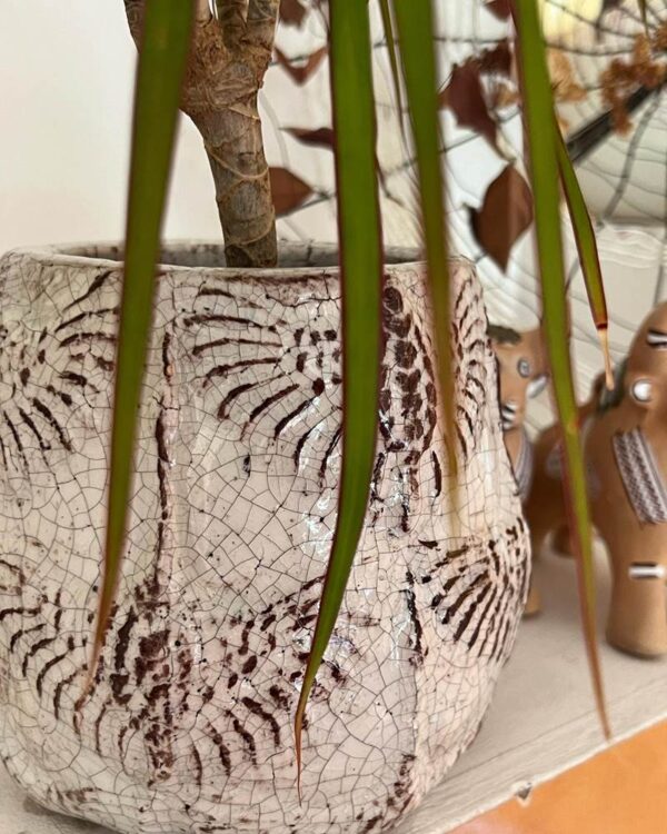 Lillepott Linnud Ø22x h19cm valge