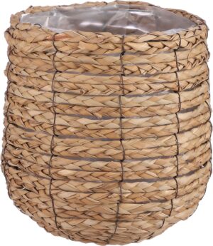 Punutud korv Avalon Ø26x h26cm kile sisuga, helepruun