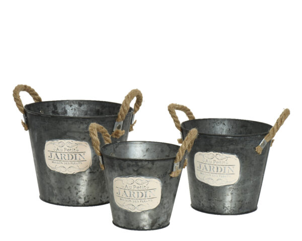 Õuepott Jardin metallist Ø20x h17cm, tumehall