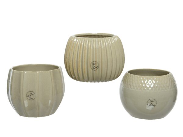 Lillepott Ø19x h13cm beež, erinevad 1tk