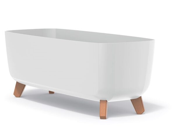 Lillepott Gracia Case jalgadel 58x24x h23,5cm valge