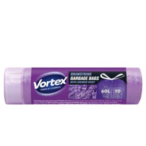Prügikotid nööridega lõhnastatud Lavendel 60L LD 10tk/pk