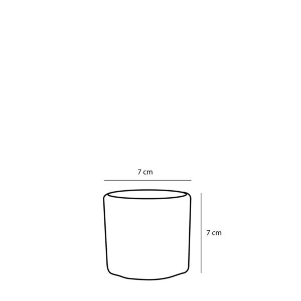 Lillepott Era reljeefne Ø7x h7cm taupe